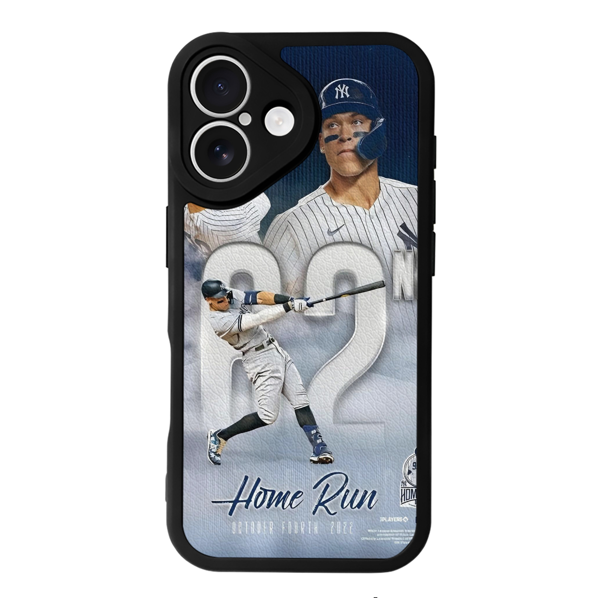 Aaron Judge 62nd Home Run 10.4.2022 IPhone 16 Silicone Leather Case – UV Print, Lambskin Texture – Perfect Fit, Wireless Charging Compatible, Scratch Resistant, Precise Cutouts – Stylish Protection For IPhone 16